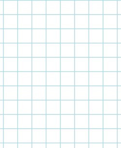 Graph Paper With Letter Page Size, Light Blue Line Color, Heavy Index Line, Line Every Inch