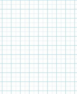 Graph Paper With Letter Page Size, Light Blue Line Color, Heavy Index Line, 2 Lines Per Inch