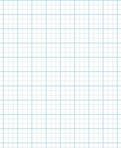 Graph Paper With Letter Page Size, Light Blue Line Color, Heavy Index Line, 3 Lines Per Inch