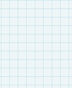 Graph Paper With Letter Page Size, Light Blue Line Color, Heavy Index Line, 7 Lines Per Inch