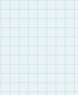 Graph Paper With Letter Page Size, Light Blue Line Color, Heavy Index Line, 9 Lines Per Inch