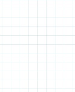 Graph Paper With Letter Page Size, Light Blue Line Color, Line Every Inch