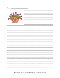 Printable Lined Paper for Kids, 101 Activity