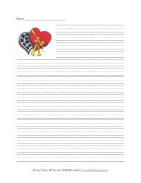 Kids lined writing paper