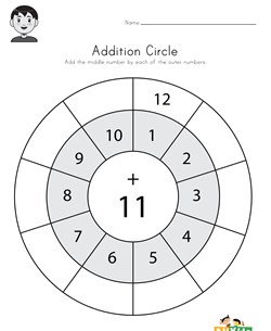 Addition Circle Worksheet 11