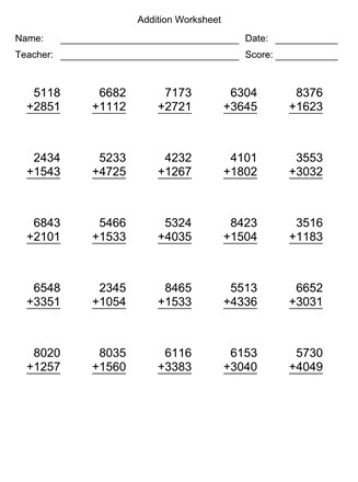 Plants math worksheets with regrouping