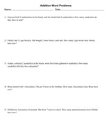 Addition Word Problem Generator