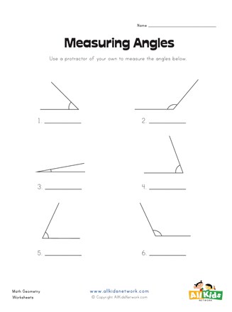 Measuring Angles Worksheet 1 | All Kids Network