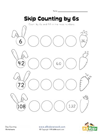 Counting By Sixes Chart