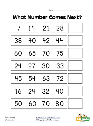 Skip Counting - What Number Comes Next? | All Kids Network
