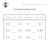 decimal worksheets all kids network