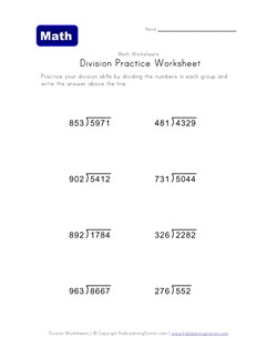 long division worksheet 2