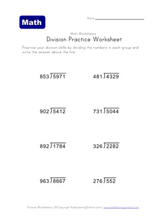 long division worksheet 2