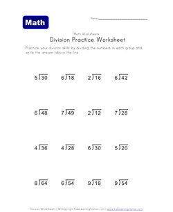 simple division worksheet 4