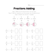 Easy Fraction Addition with Reducing Worksheet