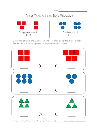 Circle The Shape That Is Bigger Or Smaller 3