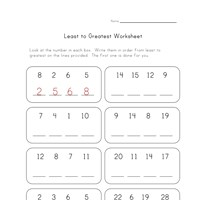 Printables Least To Greatest Worksheets least to greatest worksheet all kids network