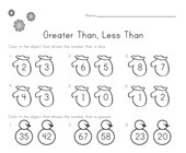 worksheet winter activities greater than less than picture comparison worksheet