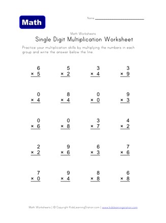 easy multiplication worksheet 5 all kids network