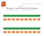 halloween reading worksheets for kindergarten Halloween Number Line Worksheet