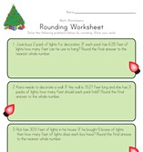 Christmas Rounding Worksheet