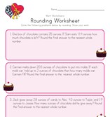 Valentine's Day Rounding Worksheet