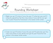 worksheet winter activities Winter Rounding Worksheet