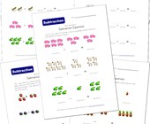 picture subtraction worksheets