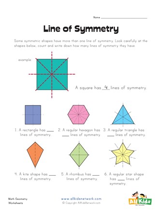 lines of symmetry worksheet 1 all kids network