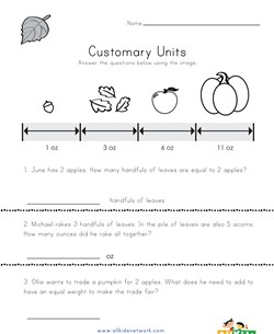 easy measurement height worksheet