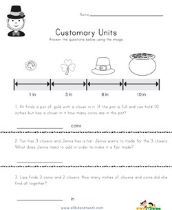 easy measurement height worksheet