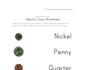 coin names color worksheet