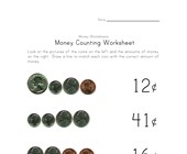 coin money matching worksheet