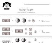 money worksheets beginners coin names worksheet