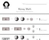 money worksheets beginners coin names worksheet