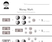 money worksheets beginners coin names worksheet