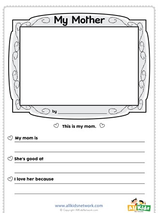 My Mom Worksheet | All Kids Network