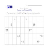 count to 50 worksheet