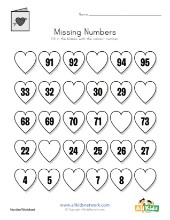 Valentine's Day Missing Addends Worksheet | All Kids Network