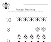 number matching worksheets all kids network