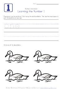 Learning Number worksheets