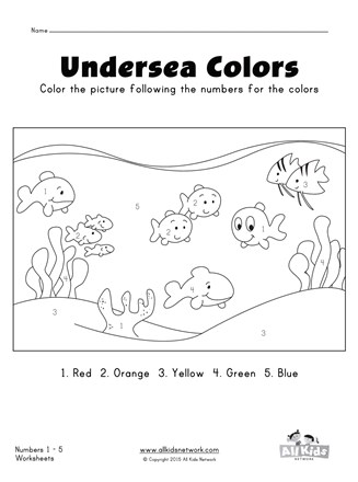 tragedie Bukser Vibrere Fish Color by Numbers | All Kids Network