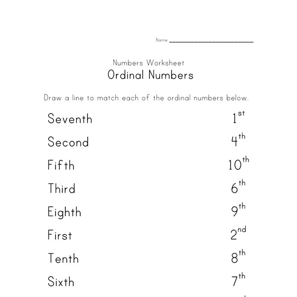 Worksheets Ordinal Number Worksheets ordinal numbers worksheets all kids network