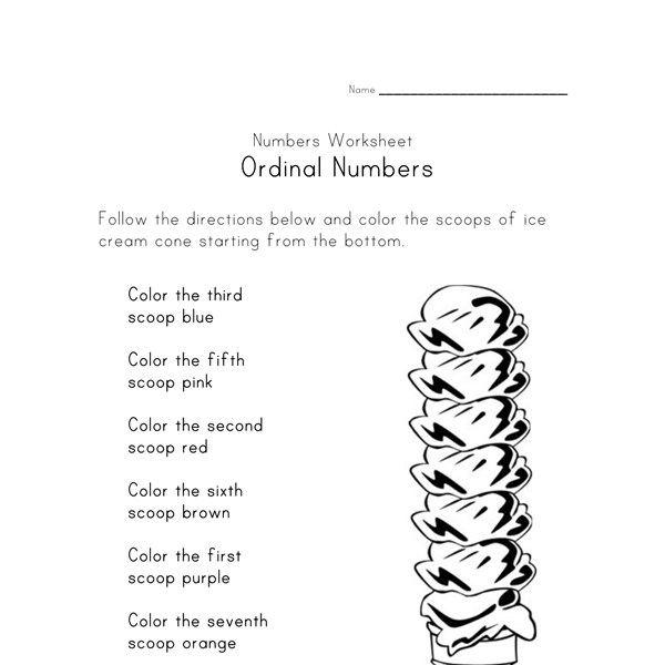Worksheets Ordinal Number Worksheets ordinal numbers worksheets all kids network