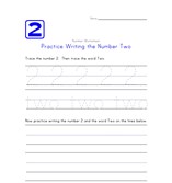 Writing Number Two 2