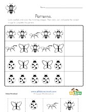 Cut and Paste Patterns Worksheets | All Kids Network