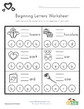 Beginning Sounds Worksheets | All Kids Network