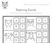 facts about animals worksheet Animal Beginning Sounds Worksheet