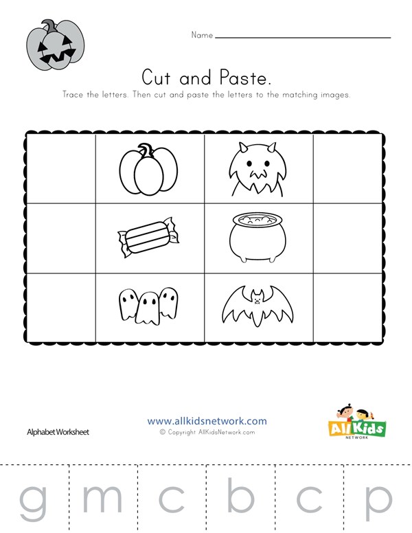 halloween beginning sounds worksheets