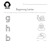 Match - Letter B' Beginning Sounds I